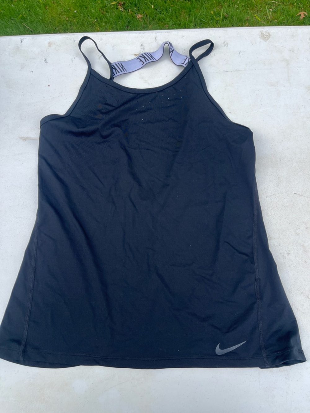 Nike Black Women's Athletic Tank with Branded Strappy Back